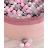 Piscine à Balles Minky avec Balles 200pcs Rose Poussiéreux