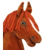 Hobby Horse Cheval Sur Un Bâton Premium Châtaigne