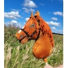 Hobby Horse Cheval Sur Un Bâton Premium Châtaigne