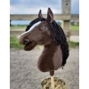 Hobby Horse Cheval Sur Un Bâton Premium Cheval Bai Foncé