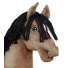 Hobby Horse Cheval sur un Bâton Premium Peau de Daim