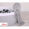 La Peluche Pieuvre  avec Hochet  Gris