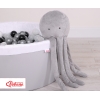 La Peluche Pieuvre  avec Hochet  Gris