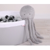 La Peluche Pieuvre  avec Hochet  Gris