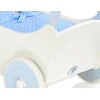 Landau de Poupée en Bois avec Textile Blanc Bleu