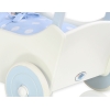 Landau de Poupée en Bois avec Textile Blanc Bleu