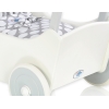 Landau de Poupée en Bois avec Textile Blanc Gris