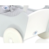 Landau de Poupée en Bois avec Textile Blanc Gris