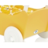 Landau de Poupée en Bois avec Textile Blanc Jaune