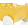 Landau de Poupée en Bois avec Textile Blanc Jaune à Pois