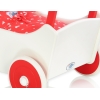 Landau de Poupée en Bois avec Textile Blanc Rouge