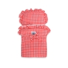 Landau de Poupée en Bois avec Textile Blanc Rouge