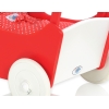Landau de Poupée en Bois avec Textile Blanc Rouge
