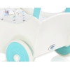Landau de Poupée en Bois avec Textile Blanc Turquoise