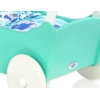 Landau de Poupée en Bois avec Textile Menthe Blanc
