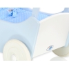 Landau de Poupée en Bois Blanc Bleu