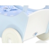 Landau de Poupée en Bois Blanc Bleu
