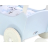 Landau de Poupée en Bois Blanc Bleu