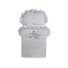 Landau de Poupée en Bois Blanc Gris