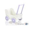 Landau de Poupée en Bois Blanc Lila