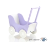 Landau de Poupée en Bois Blanc Lila
