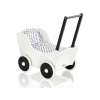 Landau de Poupée en Bois Blanc Noir