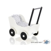 Landau de Poupée en Bois Blanc Noir