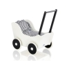 Landau de Poupée en Bois Blanc Noir