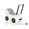 Landau de Poupée en Bois Blanc Noir