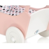 Landau de Poupée en Bois Blanc Rose Poudré