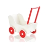 Landau de Poupée en Bois Blanc Rouge