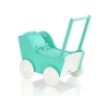 Landau de Poupée en Bois Menthe Blanc