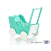 Landau de Poupée en Bois Menthe Blanc