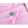 Landau de Poupée en Bois Rose Blanc