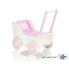 Landau de Poupée en Bois Rose Blanc