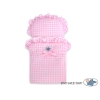 Landau de Poupée en Bois Rose Blanc
