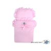Landau de Poupée en Bois Rose Blanc