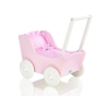 Landau de Poupée en Bois Rose Blanc