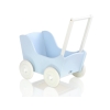 Landau en Bois pour Poupée Blanc Bleu