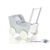 Landau en Bois pour Poupée Blanc Gris