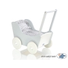 Landau en Bois pour Poupée Blanc Gris