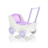 Landau en Bois pour Poupée Blanc Lila