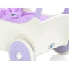 Landau en Bois pour Poupée Blanc Lila