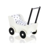 Landau en Bois pour Poupée Blanc Noir