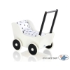 Landau en Bois pour Poupée Blanc Noir