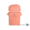 Landau en Bois pour Poupée Blanc Rose Poudré
