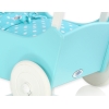 Landau en Bois pour Poupée Blanc Turquoise
