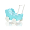 Landau en Bois pour Poupée Blanc Turquoise