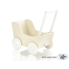 Landau en Bois pour Poupée Crème Blanc