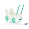 Landau en Bois pour Poupée Menthe Blanc